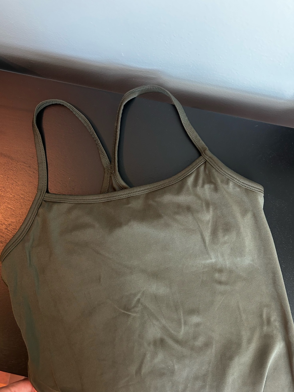 aerie Olive Green Double-Strap Athletic Tank